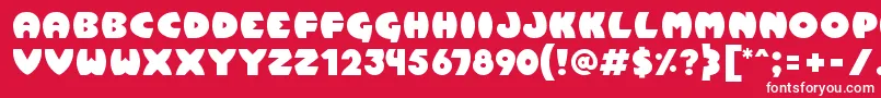 Pumpkin Font – White Fonts on Red Background