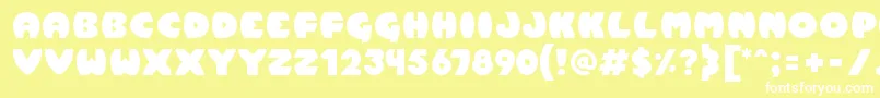 Pumpkin Font – White Fonts on Yellow Background