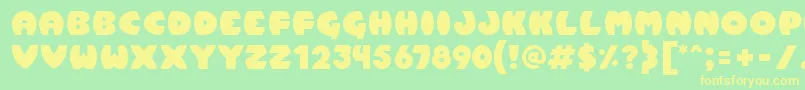 Pumpkin Font – Yellow Fonts on Green Background