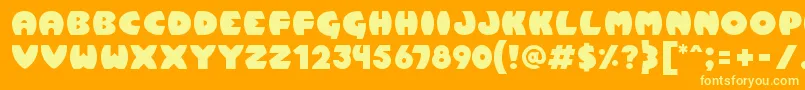 Pumpkin Font – Yellow Fonts on Orange Background