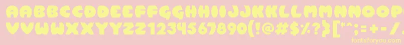 Pumpkin Font – Yellow Fonts on Pink Background