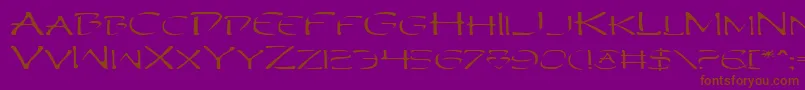 PerditionExtended Font – Brown Fonts on Purple Background