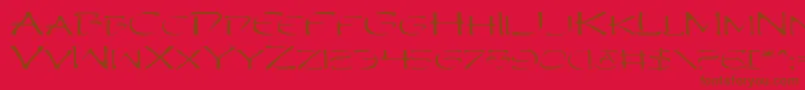 PerditionExtended Font – Brown Fonts on Red Background