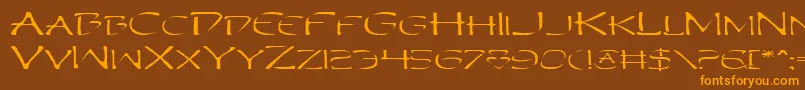 PerditionExtended Font – Orange Fonts on Brown Background