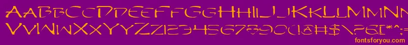 PerditionExtended Font – Orange Fonts on Purple Background