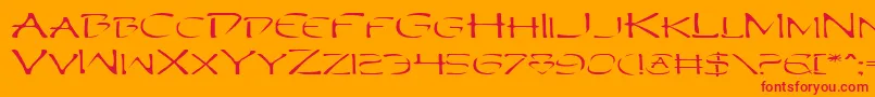 PerditionExtended Font – Red Fonts on Orange Background