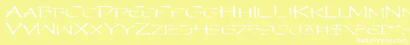 PerditionExtended Font – White Fonts on Yellow Background