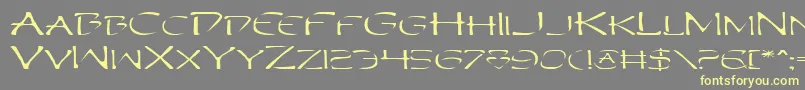 PerditionExtended Font – Yellow Fonts on Gray Background