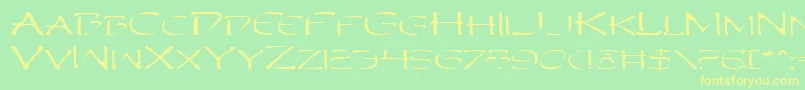PerditionExtended Font – Yellow Fonts on Green Background