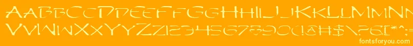 PerditionExtended Font – Yellow Fonts on Orange Background