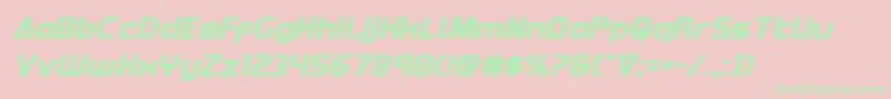 Redlineital Font – Green Fonts on Pink Background