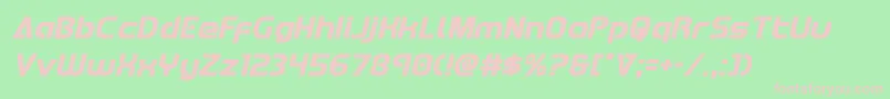 Redlineital Font – Pink Fonts on Green Background