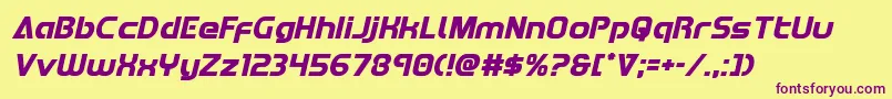 Redlineital Font – Purple Fonts on Yellow Background