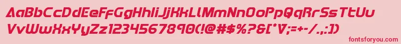 Redlineital Font – Red Fonts on Pink Background