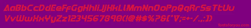 Redlineital Font – Red Fonts on Purple Background