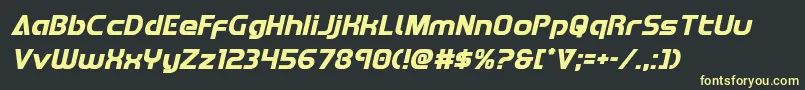 Redlineital Font – Yellow Fonts on Black Background