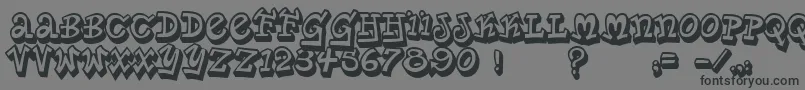 fuente PlanetBenson2 – Fuentes Negras Sobre Fondo Gris
