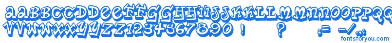 Шрифт PlanetBenson2 – синие шрифты