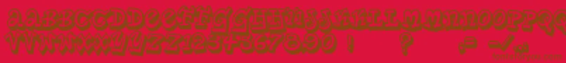 PlanetBenson2 Font – Brown Fonts on Red Background