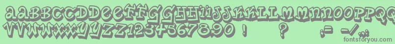 PlanetBenson2 Font – Gray Fonts on Green Background