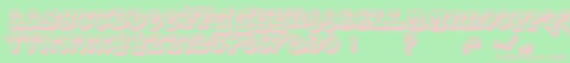 PlanetBenson2 Font – Pink Fonts on Green Background