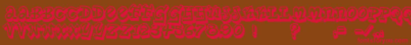 PlanetBenson2 Font – Red Fonts on Brown Background