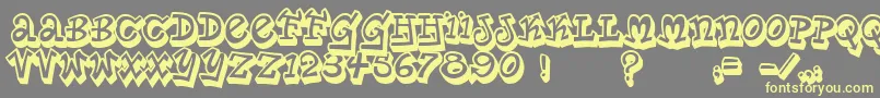 PlanetBenson2 Font – Yellow Fonts on Gray Background