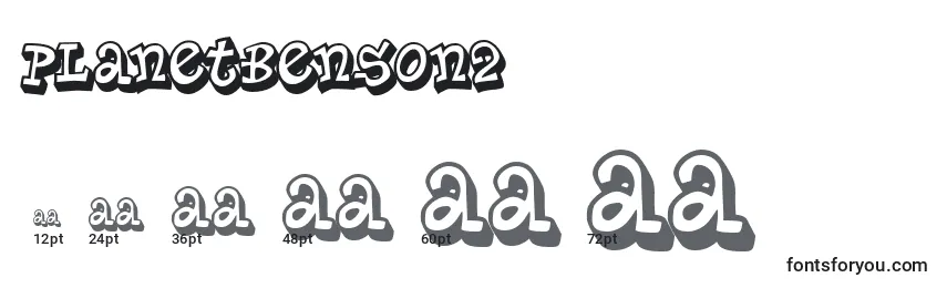PlanetBenson2 Font Sizes