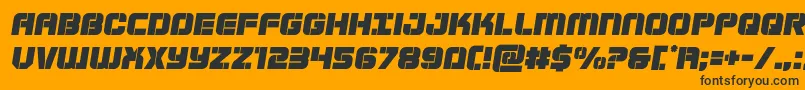 Supersubmarinesemital Font – Black Fonts on Orange Background