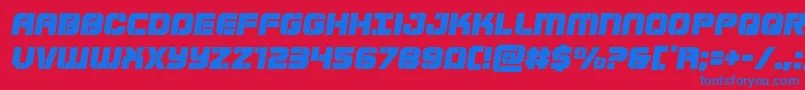 Supersubmarinesemital Font – Blue Fonts on Red Background