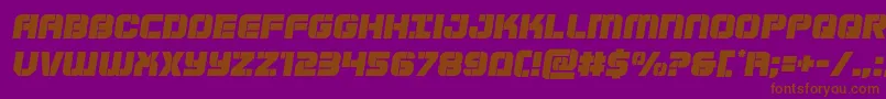 Supersubmarinesemital Font – Brown Fonts on Purple Background