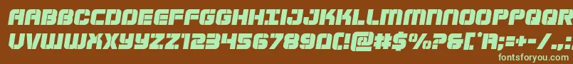 Supersubmarinesemital-fontti – vihreät fontit ruskealla taustalla