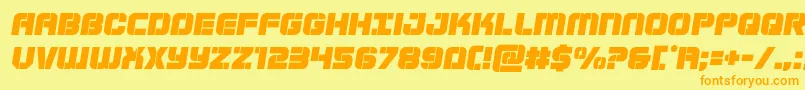 Supersubmarinesemital Font – Orange Fonts on Yellow Background