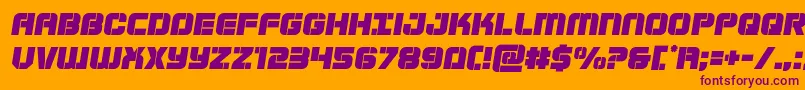 Supersubmarinesemital-Schriftart – Violette Schriften auf orangefarbenem Hintergrund