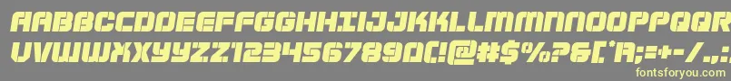 Supersubmarinesemital Font – Yellow Fonts on Gray Background