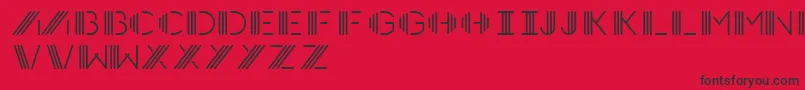 Photocab-Schriftart – Schwarze Schriften auf rotem Hintergrund
