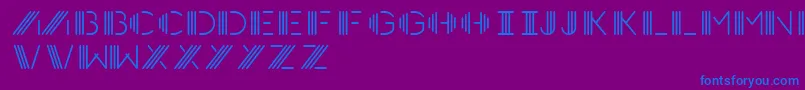 Photocab-fontti – siniset fontit violetilla taustalla
