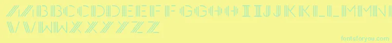 フォントPhotocab – 黄色い背景に緑の文字