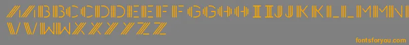 フォントPhotocab – オレンジの文字は灰色の背景にあります。