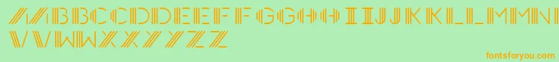 Photocab Font – Orange Fonts on Green Background