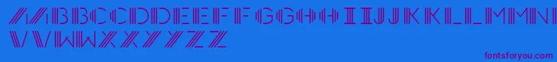 Photocab Font – Purple Fonts on Blue Background