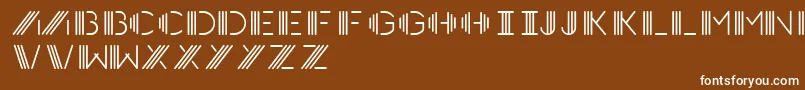 Photocab Font – White Fonts on Brown Background