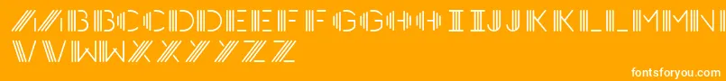 Photocab Font – White Fonts on Orange Background