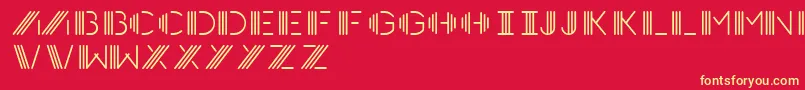 Photocab-fontti – keltaiset fontit punaisella taustalla
