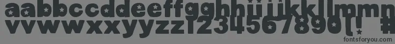 DjbCutoutsStars Font – Black Fonts on Gray Background