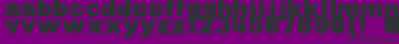 DjbCutoutsStars-Schriftart – Schwarze Schriften auf violettem Hintergrund