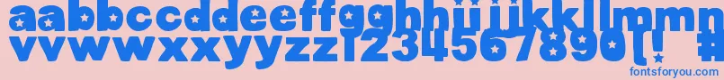 Police DjbCutoutsStars – polices bleues sur fond rose