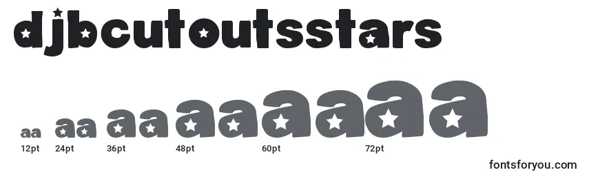DjbCutoutsStars Font Sizes