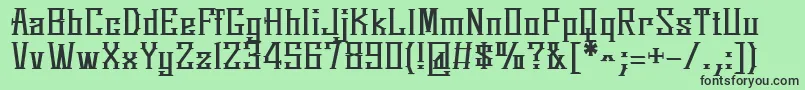 SpringmarchRoman Font – Black Fonts on Green Background