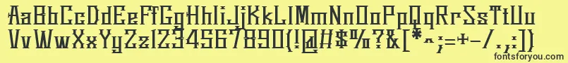 SpringmarchRoman Font – Black Fonts on Yellow Background